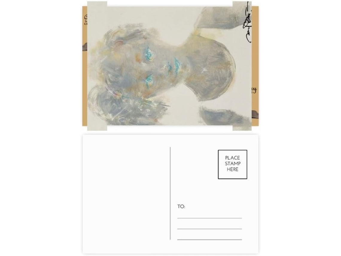 Menina de Olhos Azuis Xjj Pintura a Óleo Presente Papai Noel Cartão Postal Agradecimento 20 Peças 14,6 X 9,8 C