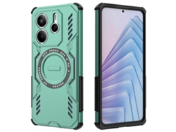 Capa Magnética Com Dissipação De Calor Em Tpu Para Xiaomi Redmi Note 14 5g, Armadura De Borboleta, Verde