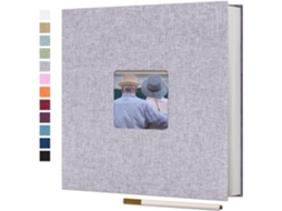Álbum de Fotos Grande Autoadesivo para Fotos 4x6 e 8x10, Álbum de Recortes Faça Você Mesmo, 40 Páginas em Branco com Caneta Metálica BRILVIBERA