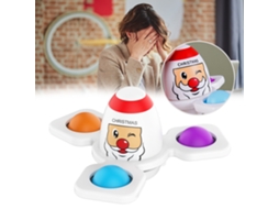 Walshlxq juguete Sensorial de Bolhas Push Papai Noel com Rosto Mudar Juguete de Dedo Anti estresse para Crianças e Adultos