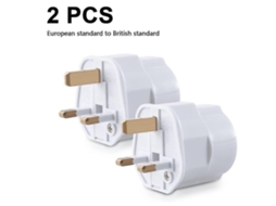 2x Adaptador De Viagem Adaptador Plug Para Inglaterra Travel Plug Power Adapter Eu Para Uk Socket Plugue De Viagem Hengjian