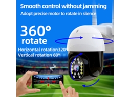 Câmara De Segurança Exterior Ptz 1080p Wifi 2mp Com Visão Noturna Colorida, Áudio Bidirecional, Ip66 E App Yoosee