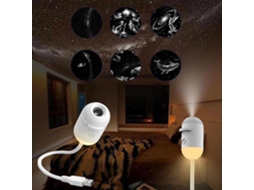 Projetor de galáxias 2em 1com Luz noturna céu estrelado, lâmpada de projetor LED da Via Láctea ajustável em 360°, projetor