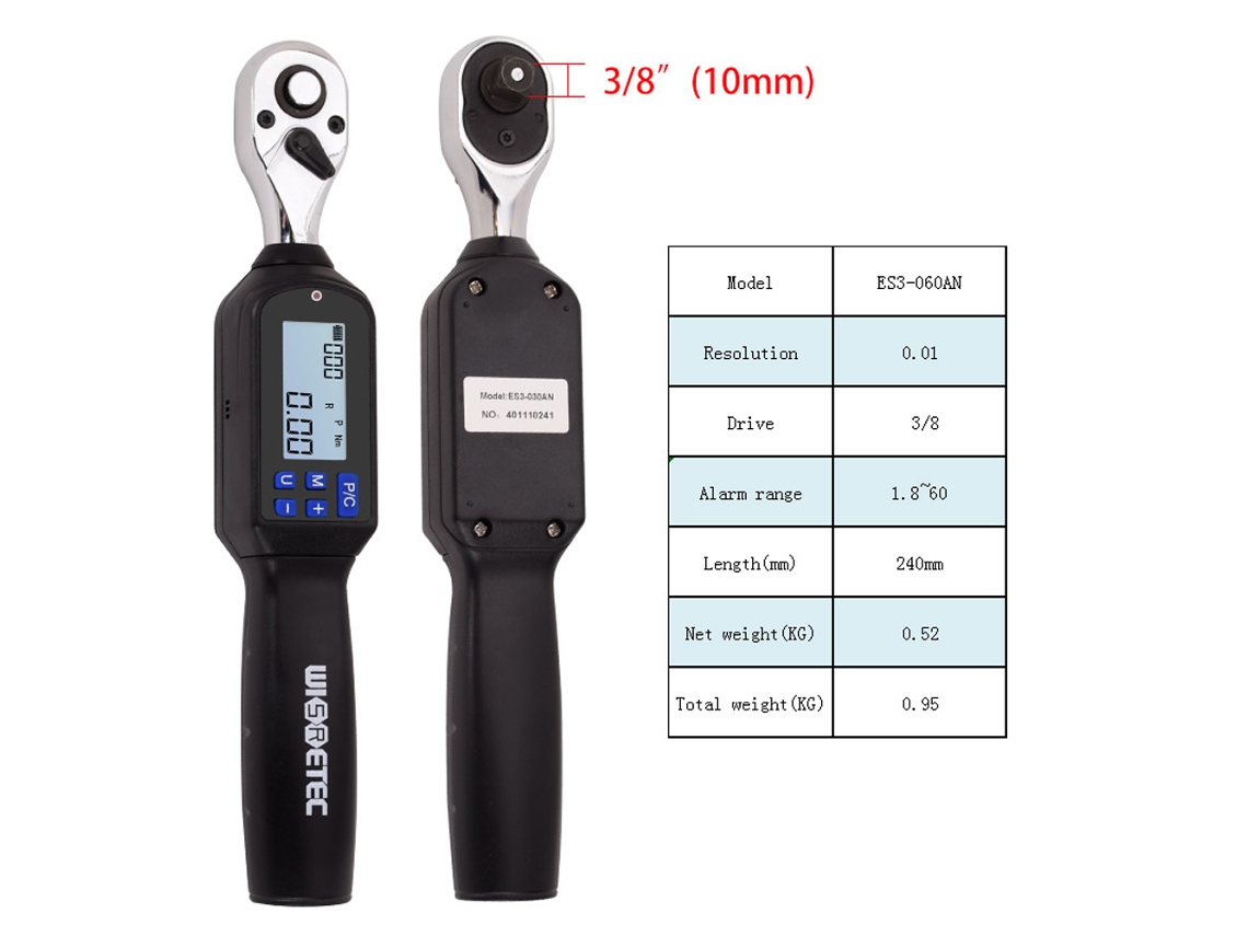 Chave De Torque Digital Laxiscreed Com Display Grande, Retroiluminação E Troca De Unidades, Ideal Para Profissionais