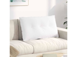 Vidaxl Travesseiro Para Costas Branco 80 X 19 X 50 Cm Tecido