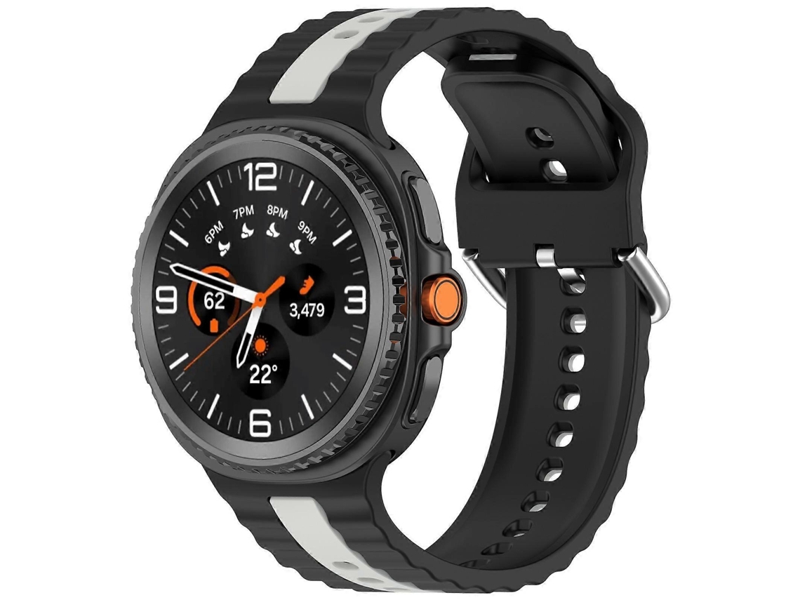Pulseira Vertical De Silicone Bicolor Para Samsung Galaxy Watch 8 40mm / 44mm