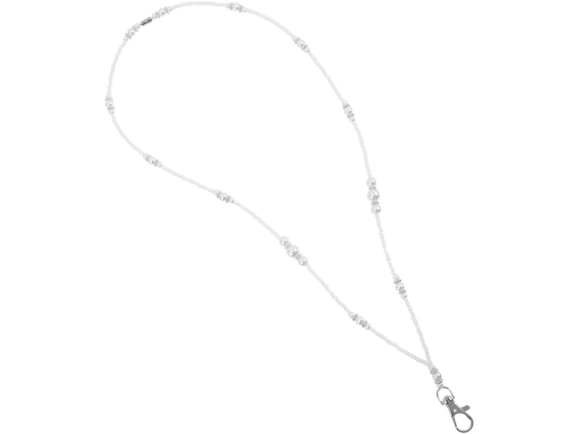 Lurelia Cordão Crachá Magnético Com Chaveiro Em Plástico Branco Para Hospital