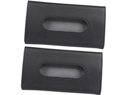 Porta-lenços Para Quebra-sol De Carro, Conjunto De 2 Peças, Em Couro Pu.