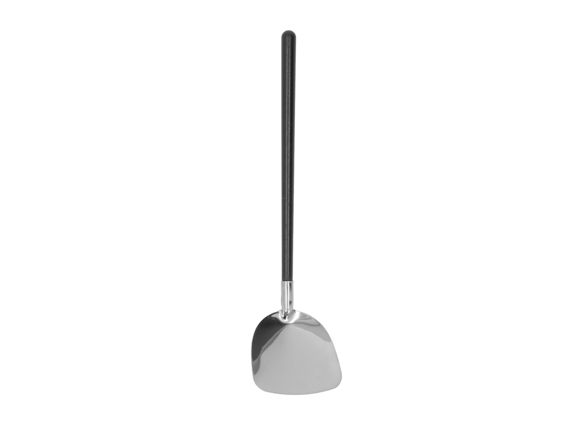 Concha De Aço Inoxidável Para Panela Quente, Isolamento Térmico, Cabo Longo, Concha Para Panela Quente, Cabo Preto, Pá