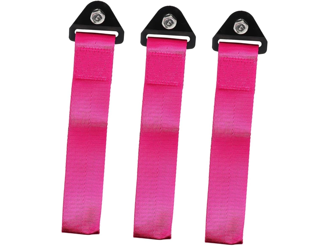 Conjunto de 3 fitas de reforço para carros, em nylon e metal, decorativas e resistentes.