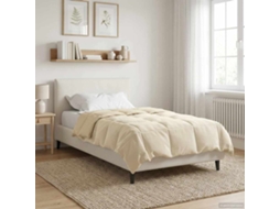 Vidaxl Edredom De Verão Simples Creme 155 X 220 Cm Microfibra