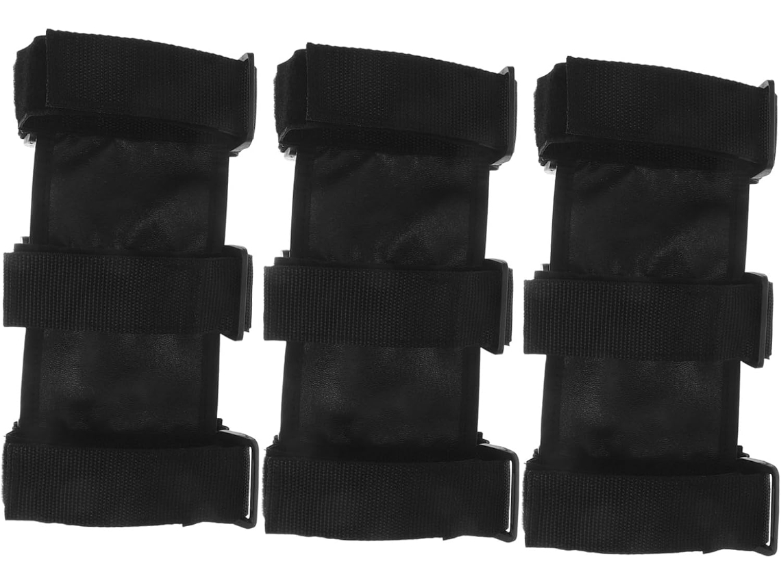 Conjunto de 3 Cintas de Fixação Ajustáveis para Extintor de Incêndio em Carro, Suporte Antiderrapante e Fixação Segura. SFUSHOS