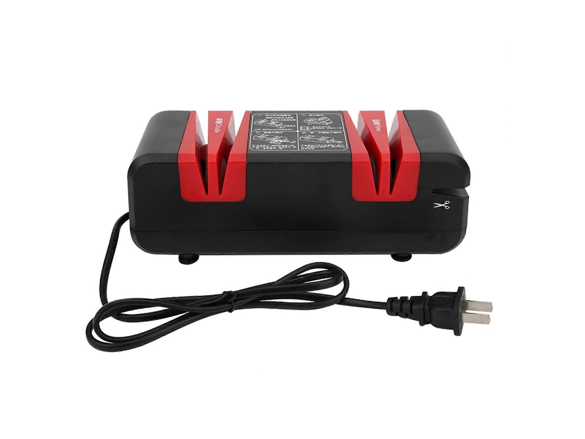 Afiador De Facas Elétrico Automático Multifuncional Para Cozinha, E Tesouras Aquaforge (preto Vermelho)