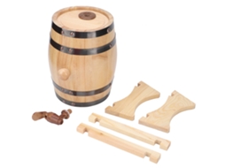Barrica De Madeira Pinho Mini 1,5l Para Vinho E Cerveja Caseira