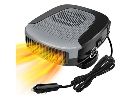 Aquecedor De Carro 12v 150w, Aquecedor Portátil Com Ventilador Degelo, Rotativa A 360°, Cabo De Isqueiro 1,5 M Yyv