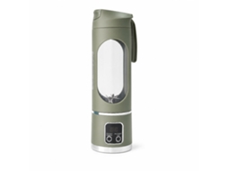 Liquidificador Portátil Usb Recarregável Com Visor Digital, Copo Para Sumo, Verde Militar, Bateria 3,7 V