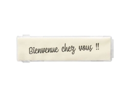 Etiqueta de nome - RENZ - 023723 - Transparente - Plástico ABS - 10,3 cm x 2,8 cm
