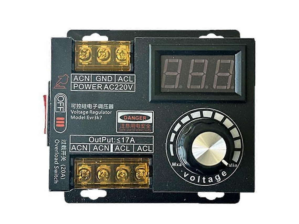 Controlador de velocidade contínuo de 220 V com tiristor eletrônico e dimmer ajustável para ventiladores, esmerilhadeiras angulares e regulador de motor de 3700 W.