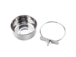 Tigela de Aço Inoxidável para Comida e Água para Papagaio, Periquito, Gaiola para Pássaros, Acessórios M AQUAFORGE