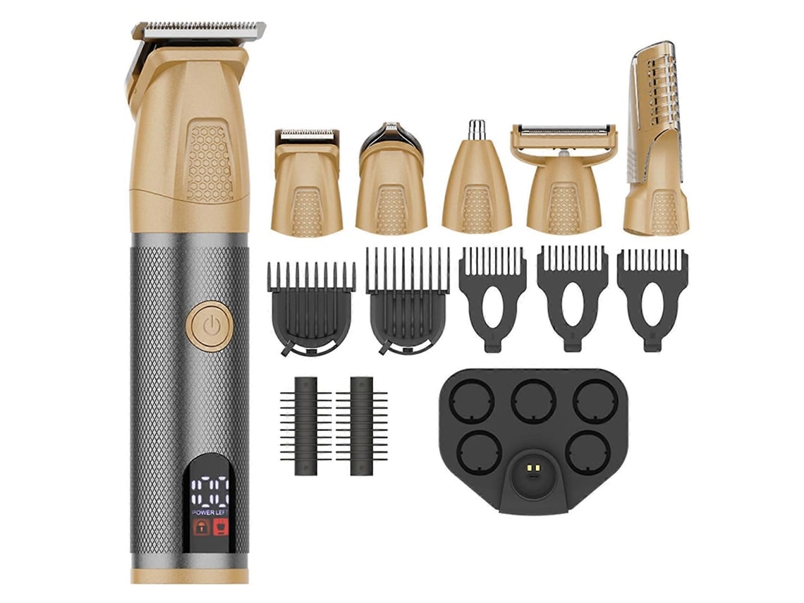 Kit De Cuidado Masculino Multifuncional 6 Em 1, Cor Dourada