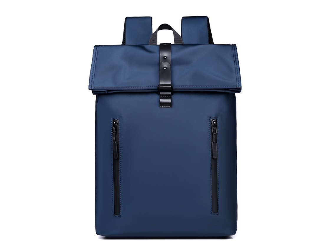 Mochila de Rolltop HENTEN HOME Impermeável para Portátil 15.6" Executiva Unissexo , Grande Capacidade Azul