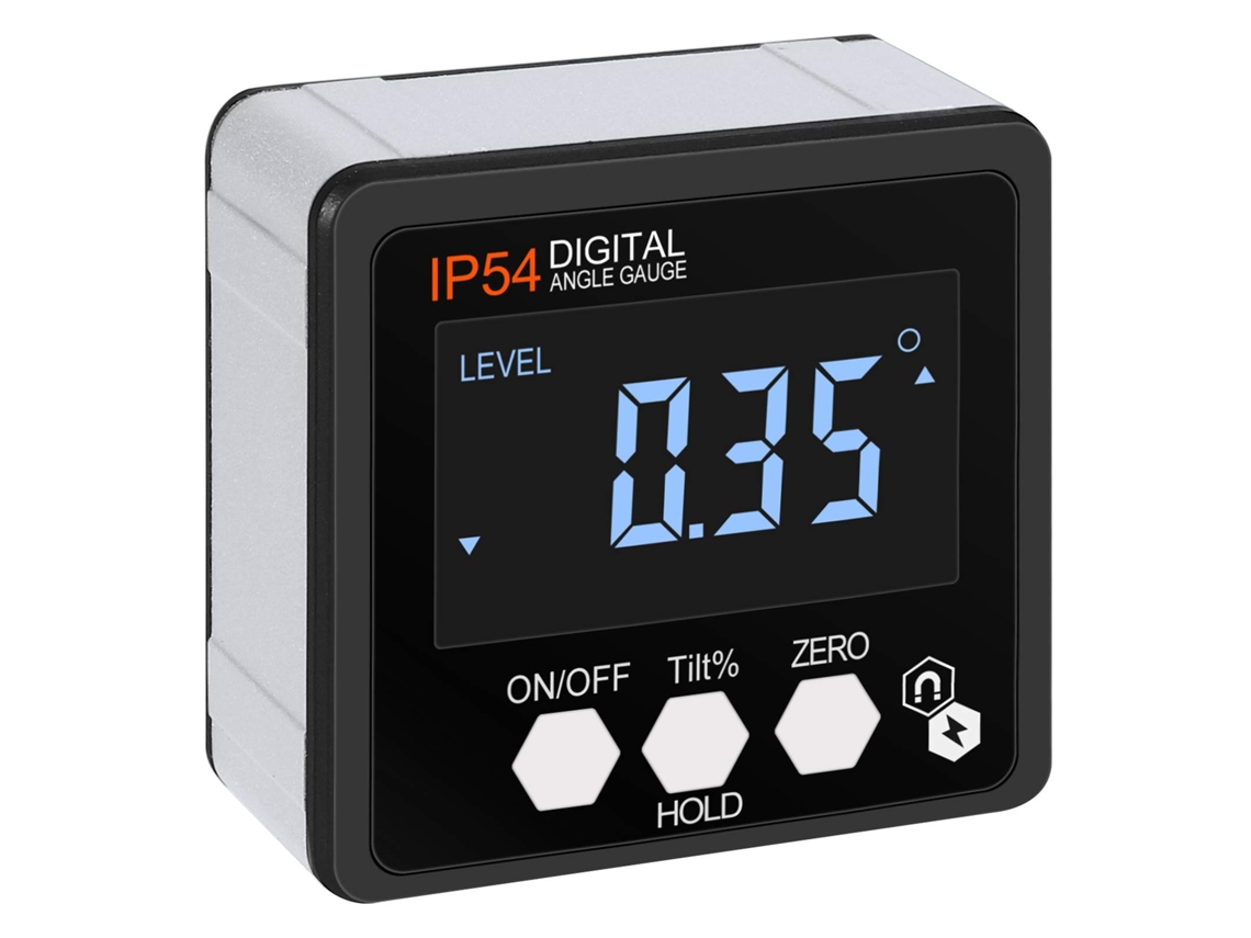 Inclinômetro Digital Magnético LYYTUNG com Visor LCD, Nível com Retroiluminação, IP54