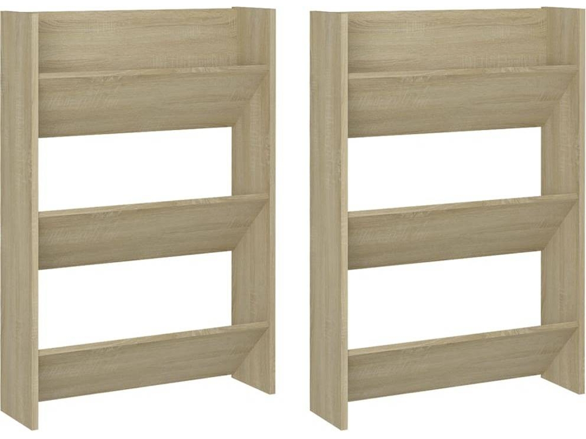 Wall Shoe Cabinet, Wall Shoe Cabinets Vidaxl Marrom Madeira Processada (60 X 18 X 90 Cm)