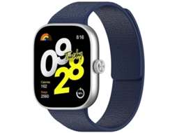 Bracelete para Xiaomi Band 9 Pro / 8 Pro Silicone Macio Magnético Textura de Lichia Plugue de Metal Azul Meia noite XIAOMOYU