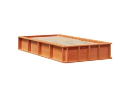 Conjunto 1 Estrutura Da Cama Vidaxl Castanho Madeira De Pinho Maciça (80 X 200 Cm)