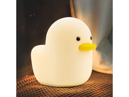 Luz Noturna Nova Line de Pato, Recarregável, Silicone, Sensor Tátil, Portátil