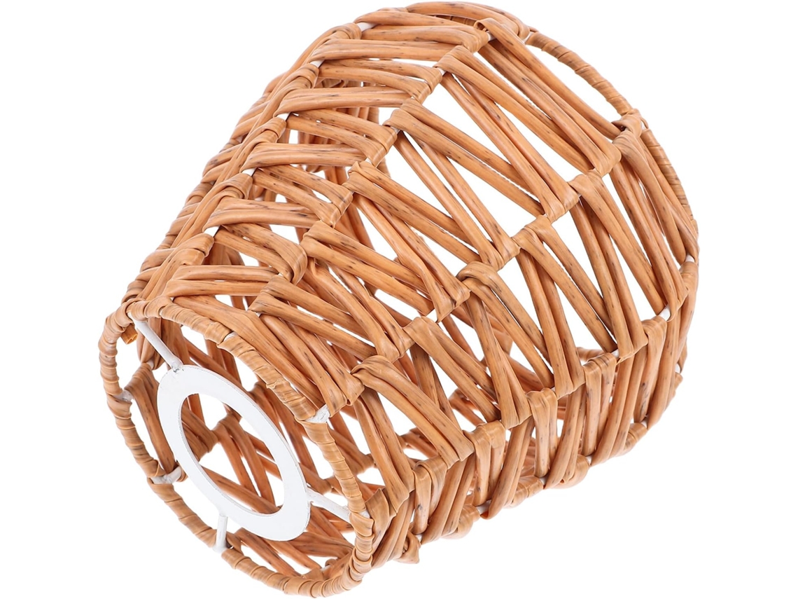 Luminária Pendente de Vime Sintético, Diâmetro Médio, Iluminação Suave, Estilo Vintage. SFUSHOS