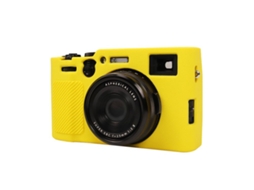 Capa Protetora de Silicone Macio com Textura de Lichia para Fujifilm X100vi Amarelo XIAOMOYU