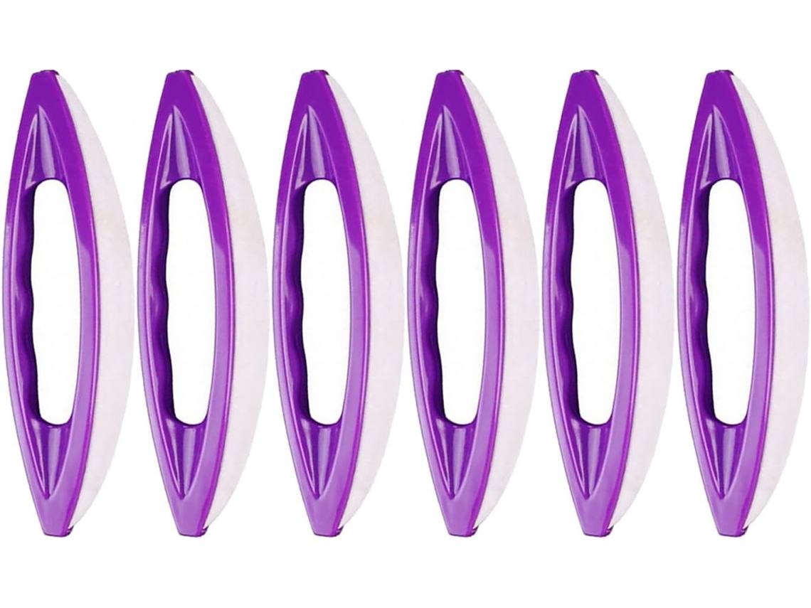 Conjunto de 6 Pinças para Esmalte em ABS Roxo, Ferramenta para Cuidados com as Unhas