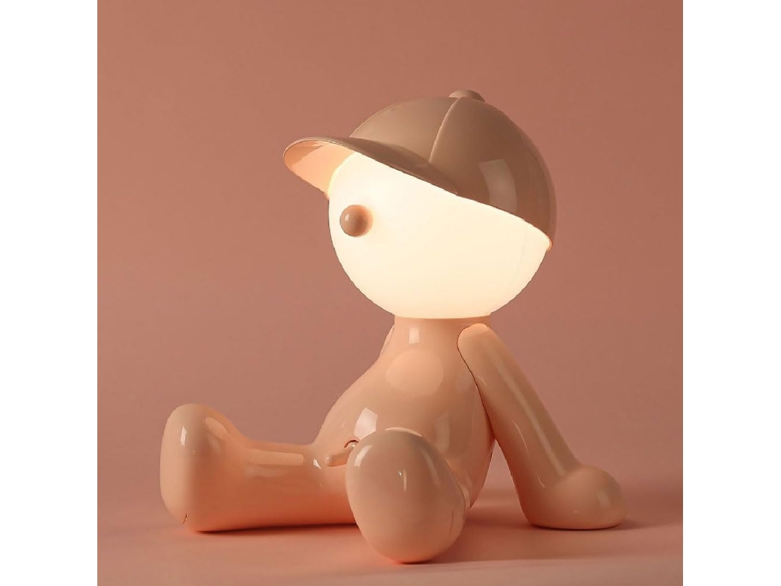 Luminária De Mesa "homem Tímido", "menino Travesso", Criativa Para