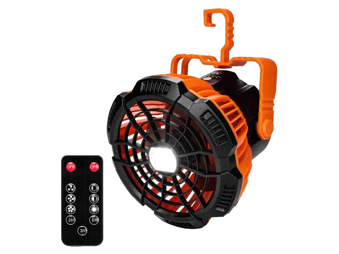 Ventilador Camping com Lanterna Led Recarregável 5200mah