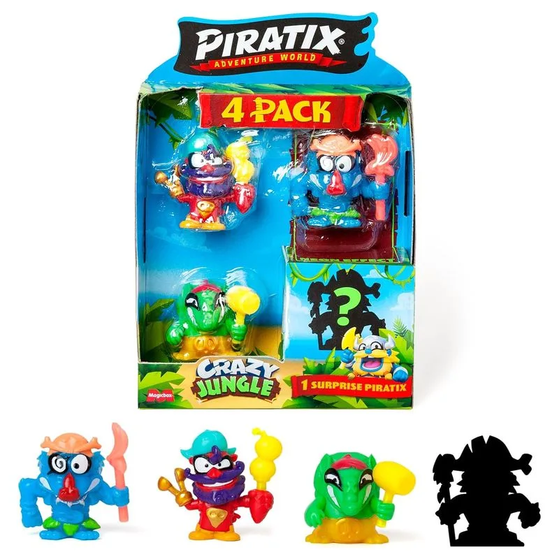 Piratix Adventure World Crazy Jungle Pack 4 Figuras 5-6 40683 Magic