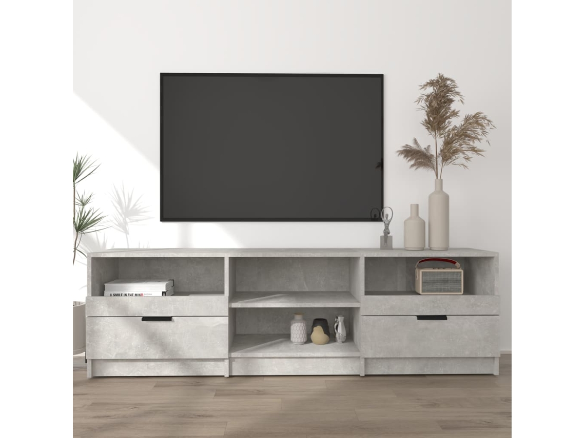 Vidaxl Móvel P/ Tv 150x33,5x45cm Madeira Processada Cinzento Cimento