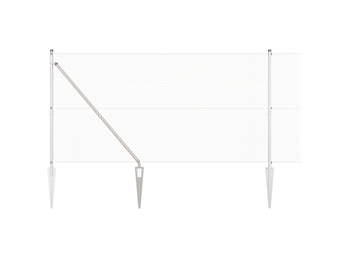 Conjunto 1 Painéis De Cerca Vidaxl Prateado Aço (25 X 1,2 M)