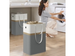 Cesto de roupa suja com 2 unidades, 110L, com alça e design dobrável BRILVIBERA