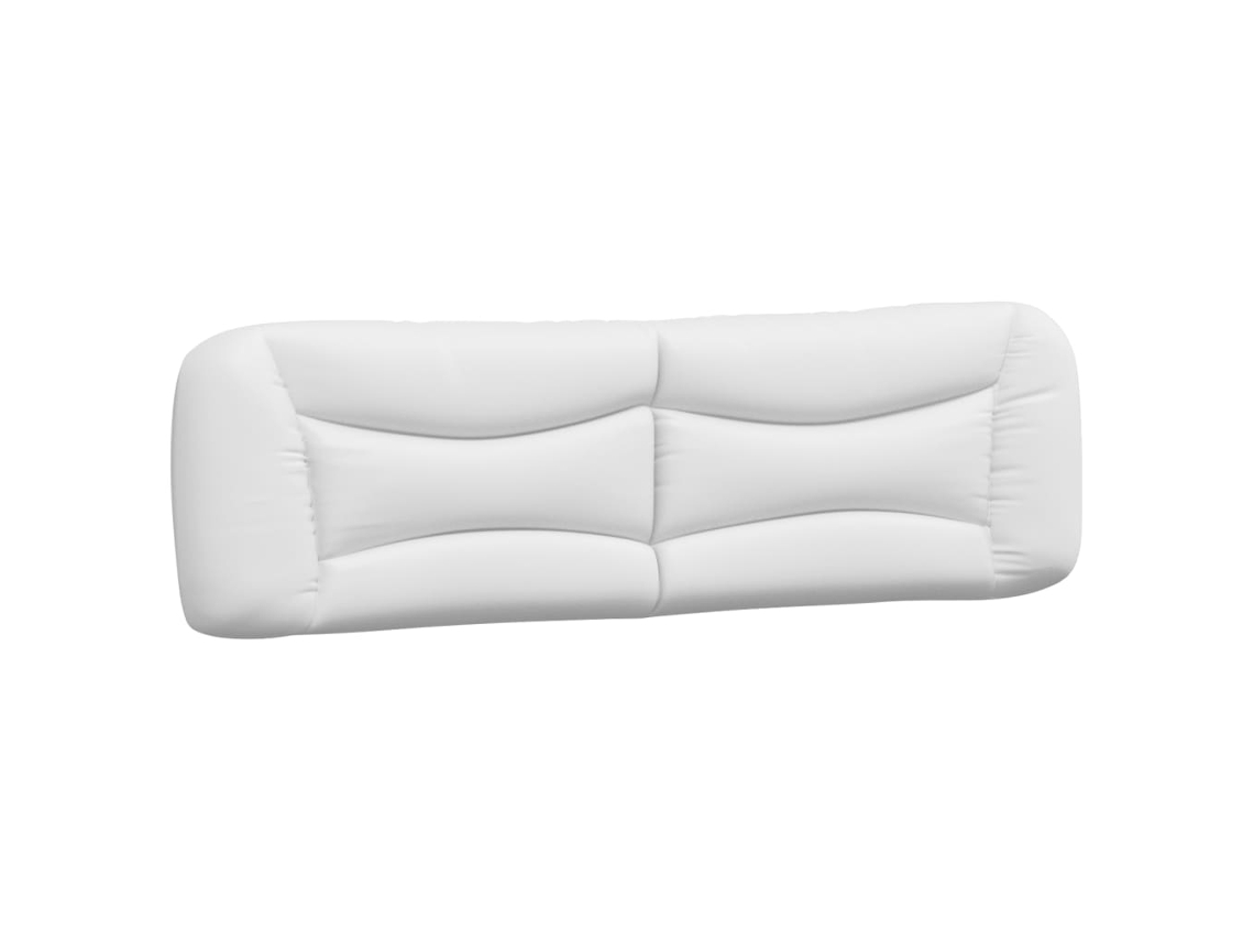 Conjunto 1 Almofadão De Cabeceira Vidaxl Branco Couro Sintético (182 X 15 X 48 Cm)
