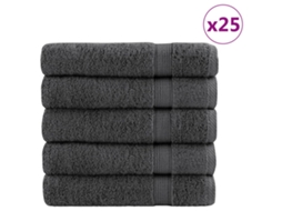 Vidaxl Toalhas Banho Premium Solund 25pcs 100x150cm 600gsm Antracite