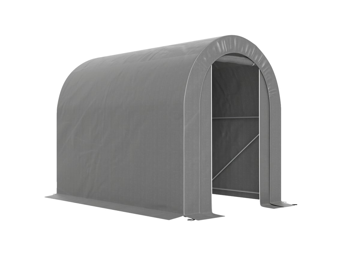 Cobertura para Bicicletas BTFORUS com Estrutura de Aço, porta com Zíper, impermeável, 2,4x1,6x1,9 M, cinza Claro
