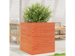 Vidaxl Vaso/floreira De Jardim 60x60x68,5 Cm Pinho Maciço Castanho Mel