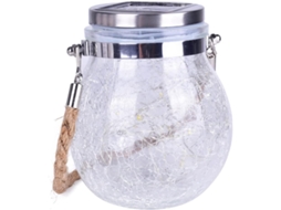 Luminária Solar Em Pote De Vidro Com 30 Lâmpadas Led Branco Quente Para Jardim E Pátio, Luz Movida A Gokoco