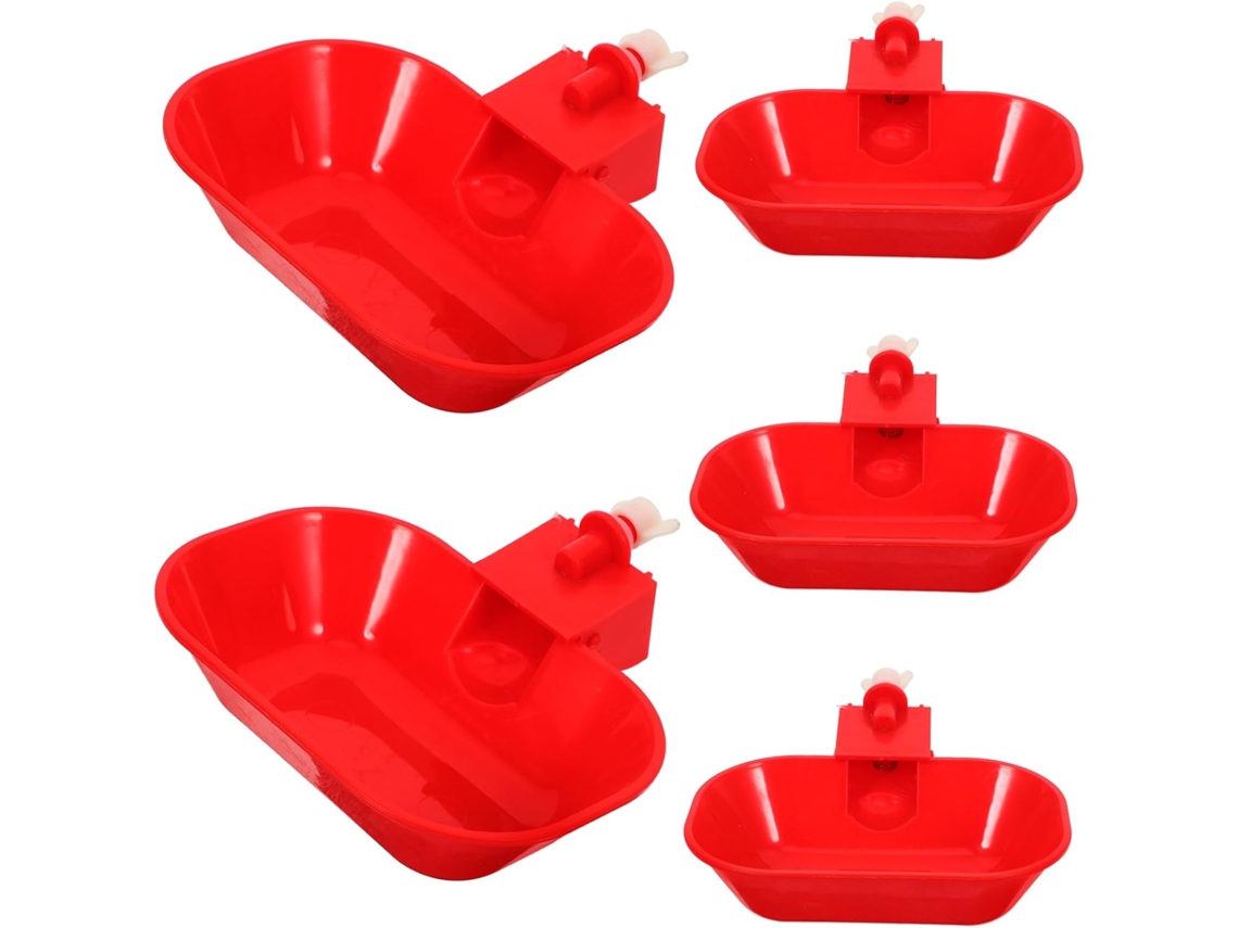 Bebedouro Automático Para Galinhas, Pacote Com 5 Unidades, Pp Vermelho