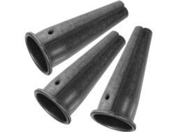 Conector De Cabo Pá Em Aço Manganês Preto, Tubo Cônico Seguro, 3
