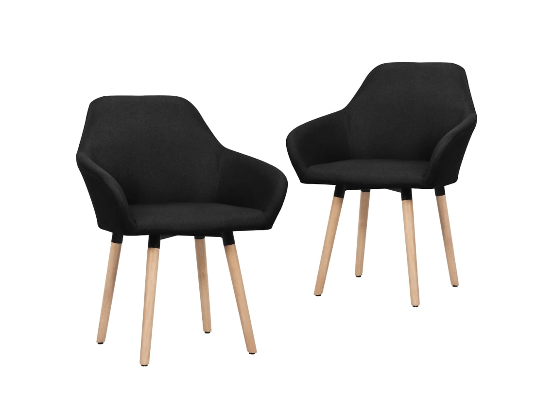 Dining Chair, Dining Chairs Vidaxl Preto Tecido (n/a)