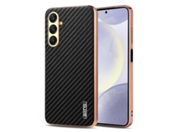 Capa Tkdaddy Azns Para Samsung Galaxy A17 5g Com Textura De Fibra De Carbono Galvanizada E Tpu, Preta