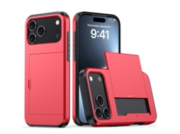 Capa Protetora À Prova De Choque Para Iphone 17 Pro - Compartimento Para Cartão