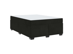 Conjunto 1 Estrutura Da Cama Vidaxl Preto Tecido (160 X 200 Cm)